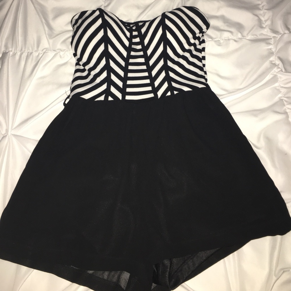 Black and white romper