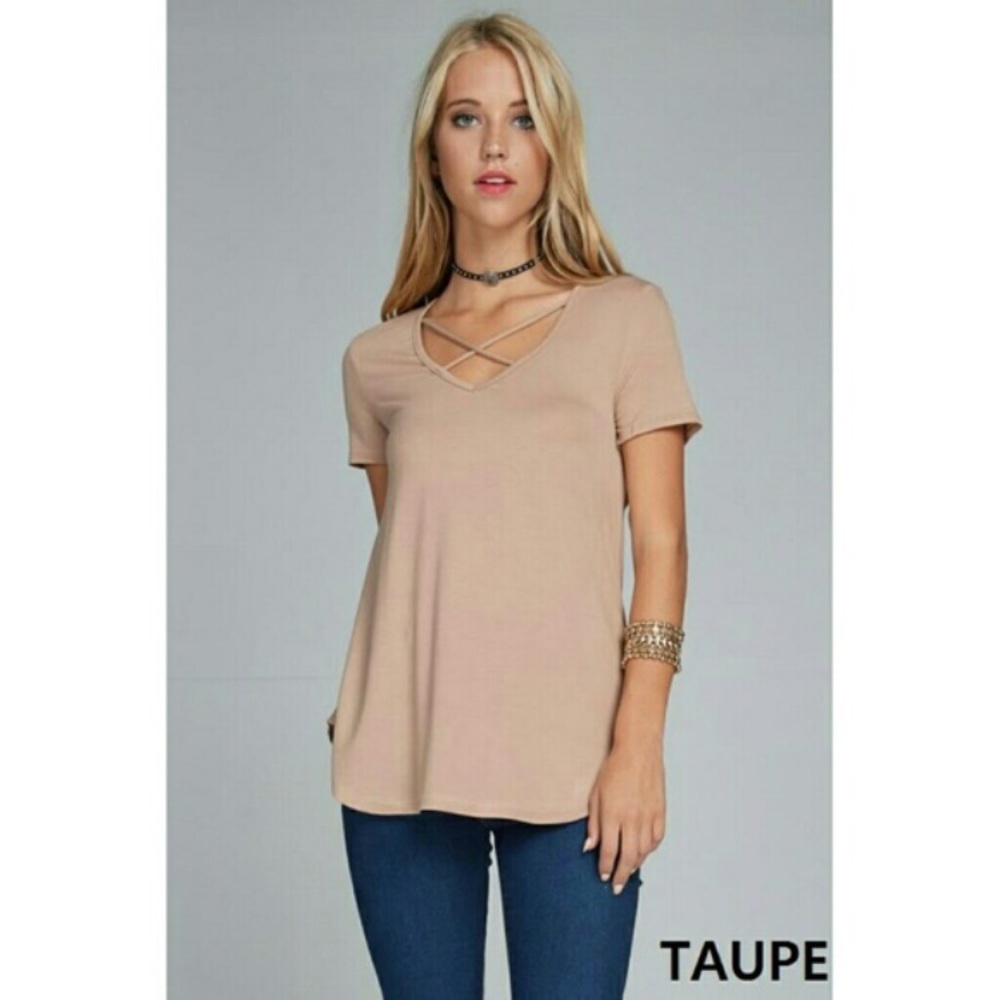 V-Neck Strappy Tee