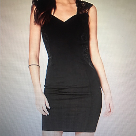 Black Bebe Cocktail Dress - Picture 2 of 3