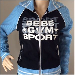BEBE " Gym" Sport Zip Up Sweatshirt