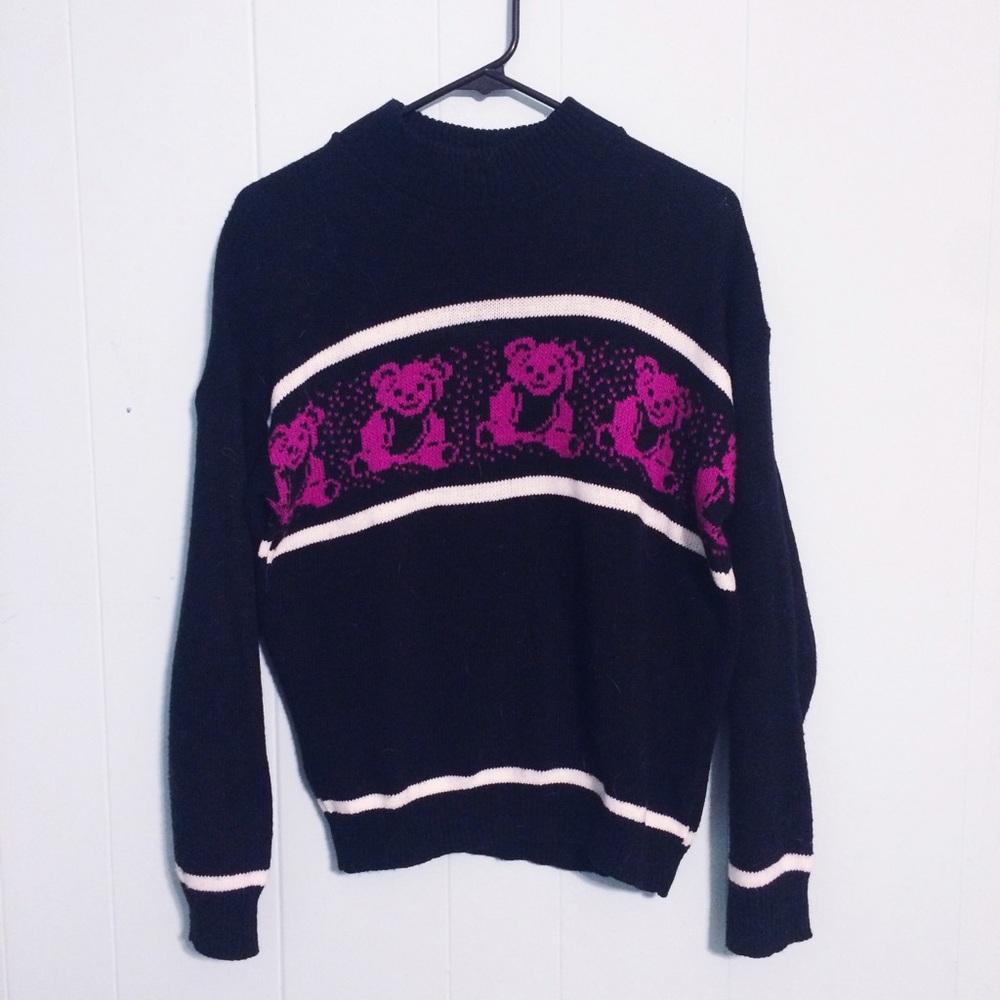  vintage teddy bear sweater 