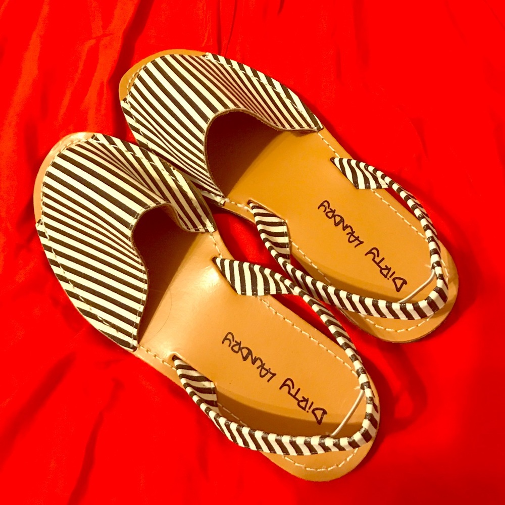 Stripped Avarca style sandals NWT!