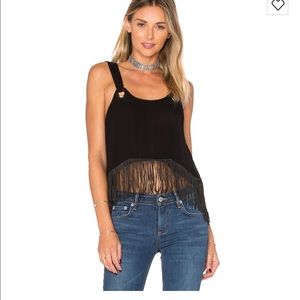 Free People "midnight moves" fringe top