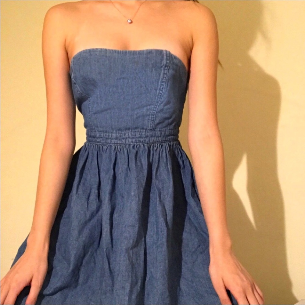 Free people darling denim mini dress
