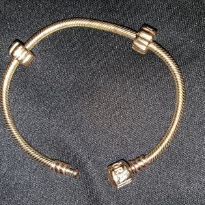 Pandora Bracelet with 2 Charm Clips