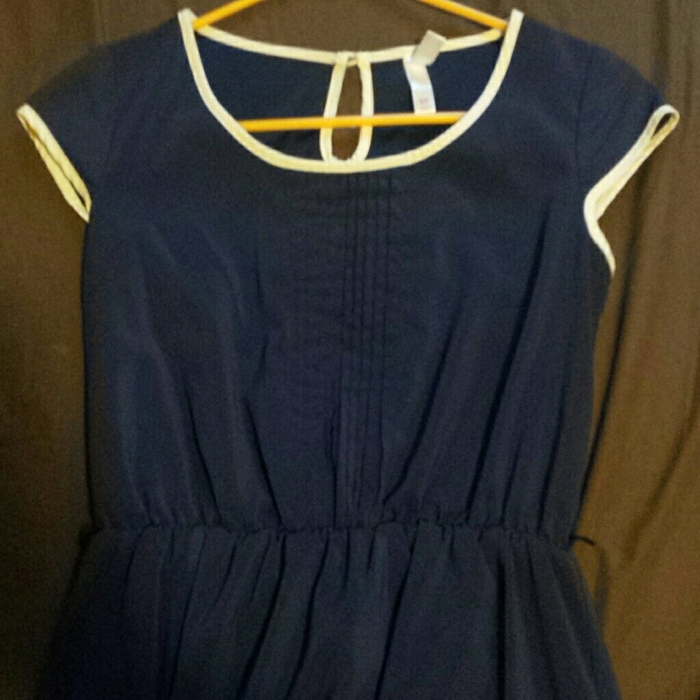Navy and white vintagey dress