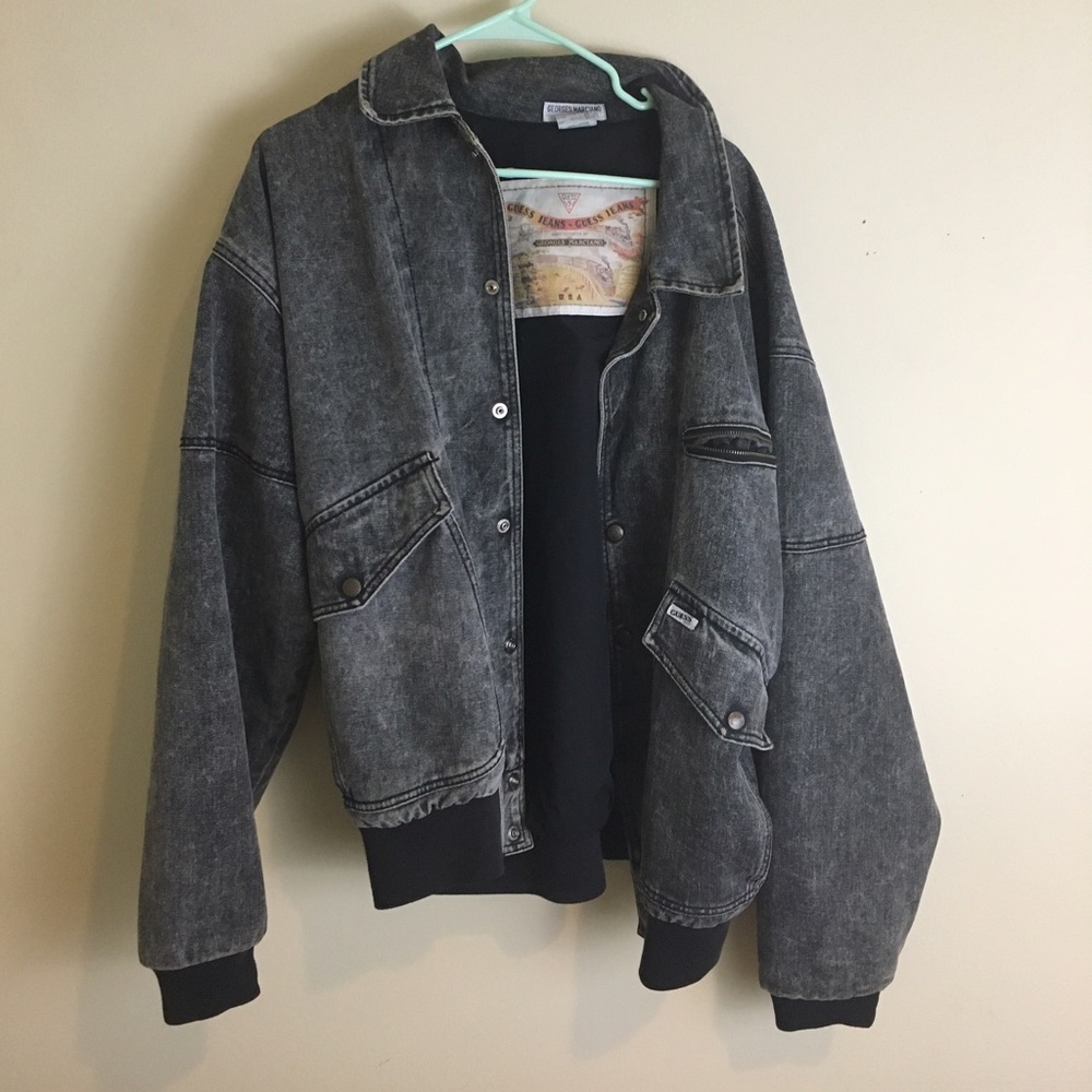 Black/grey denim jacket