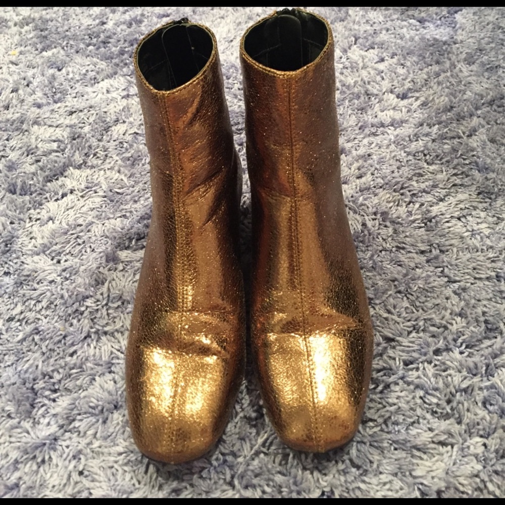Topshop Gold Boots