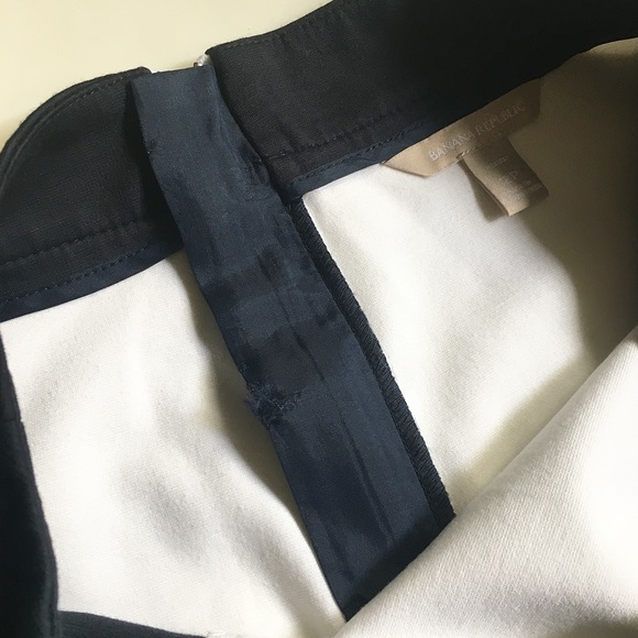 BR Stretchy Navy & White Skirt - Picture 4 of 6