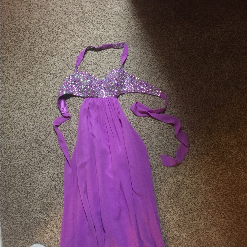 Purple Prom Dress - Picture 2 of 3