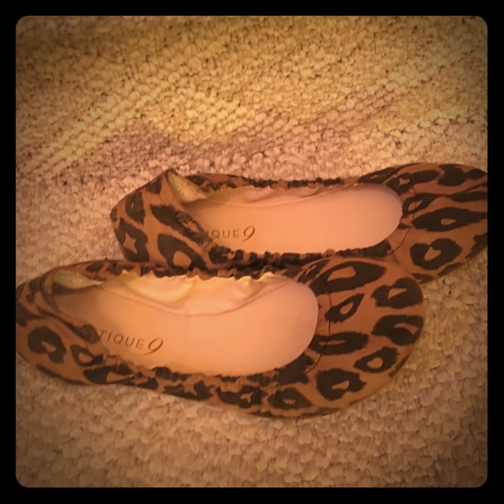 Designer leopard flats