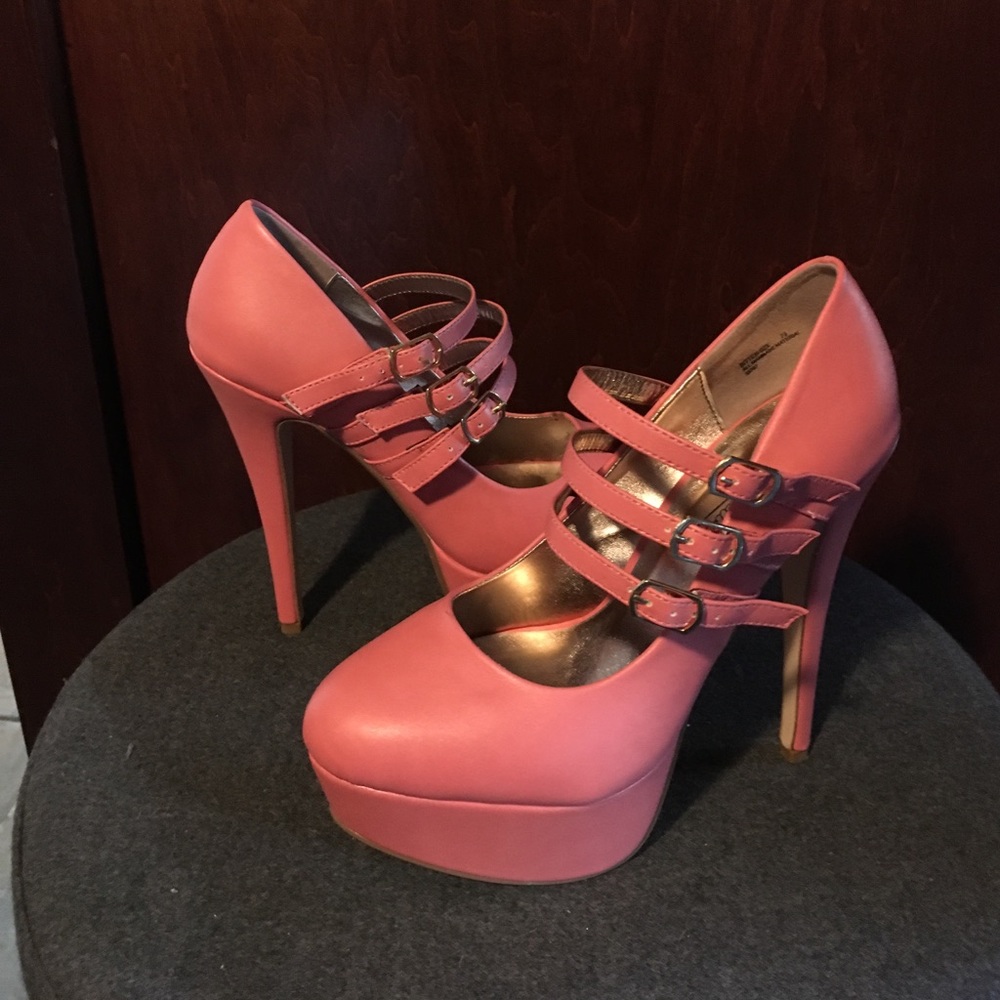 Coral 3 Straps Platform Heels