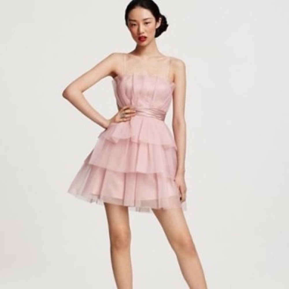 Baby Pink LM Mignon Tulle Prom Dress