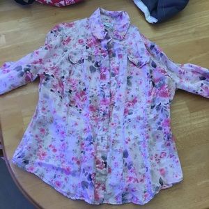 I'm selling a button down floral blouse.