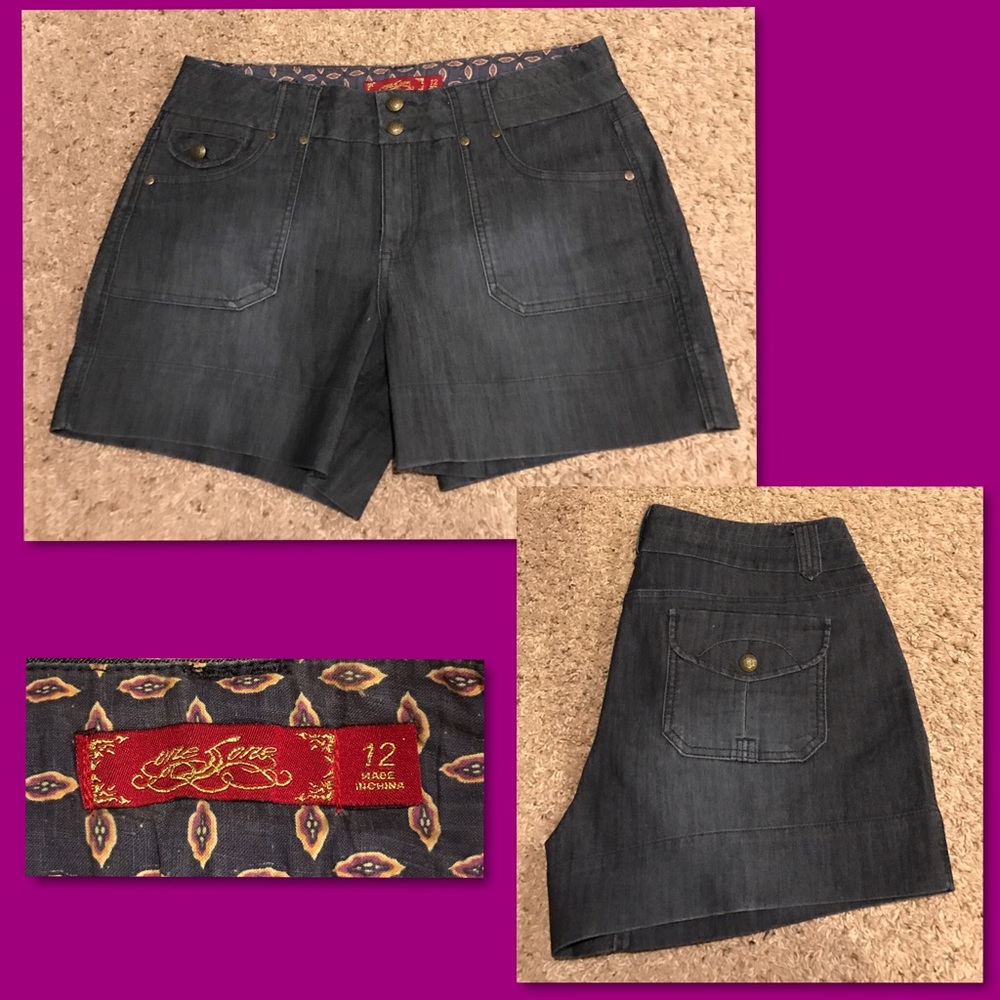 One 5 One Dark Denim Jean Shorts