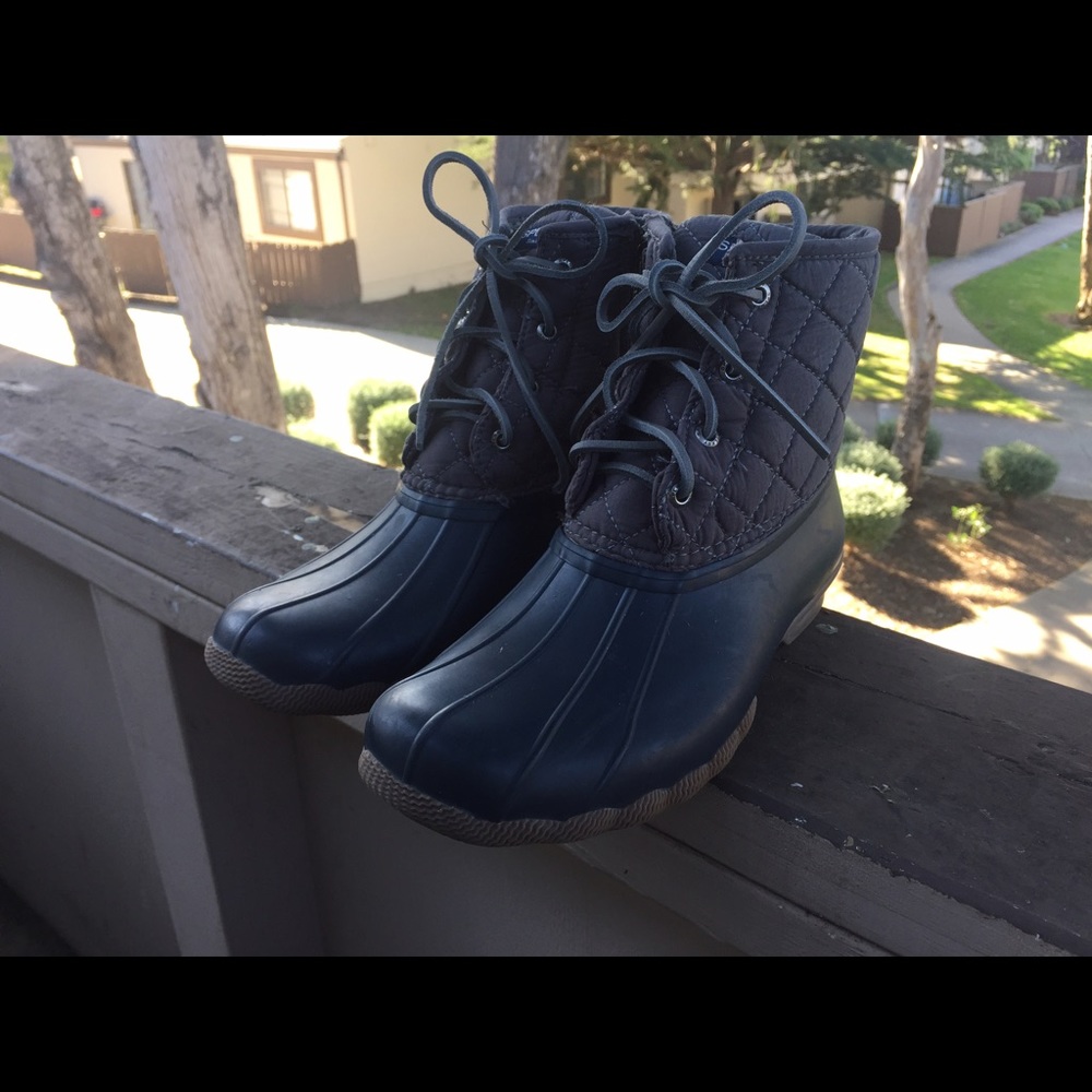 Sperry Saltwater Duck Boots Gray Size 8.5