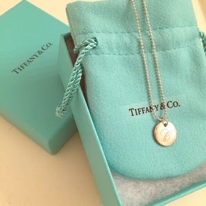 Tiffany & Co. Initial Charm and Ball Chain.