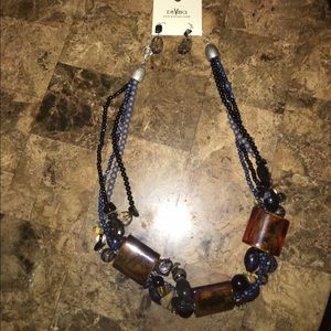 Women's nickel free free necklace & earring set