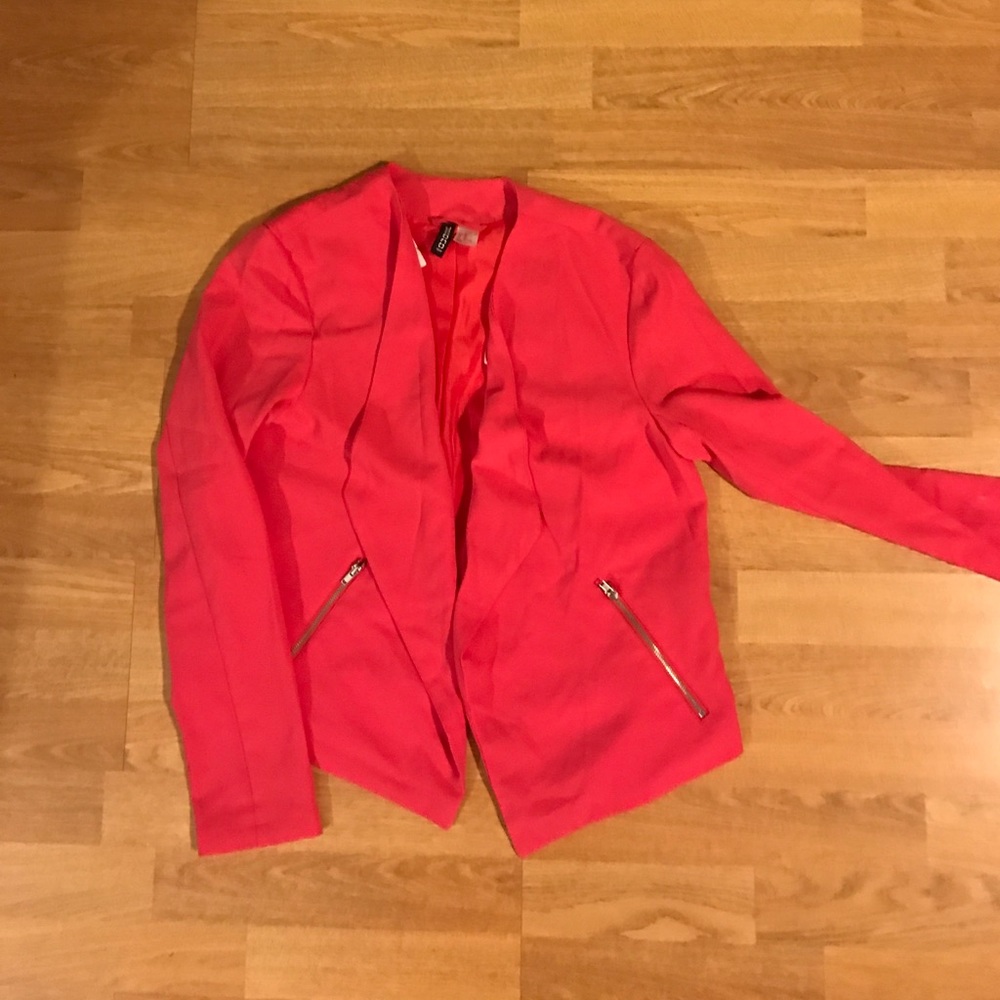 Pink Asymmetrical Blazer