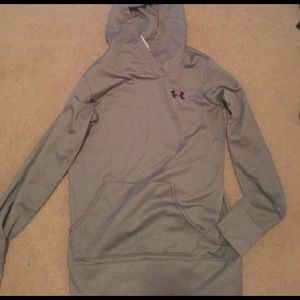 Grey under armour hoodie size small