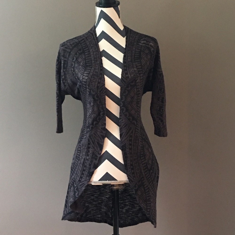 Black and grey cardigan