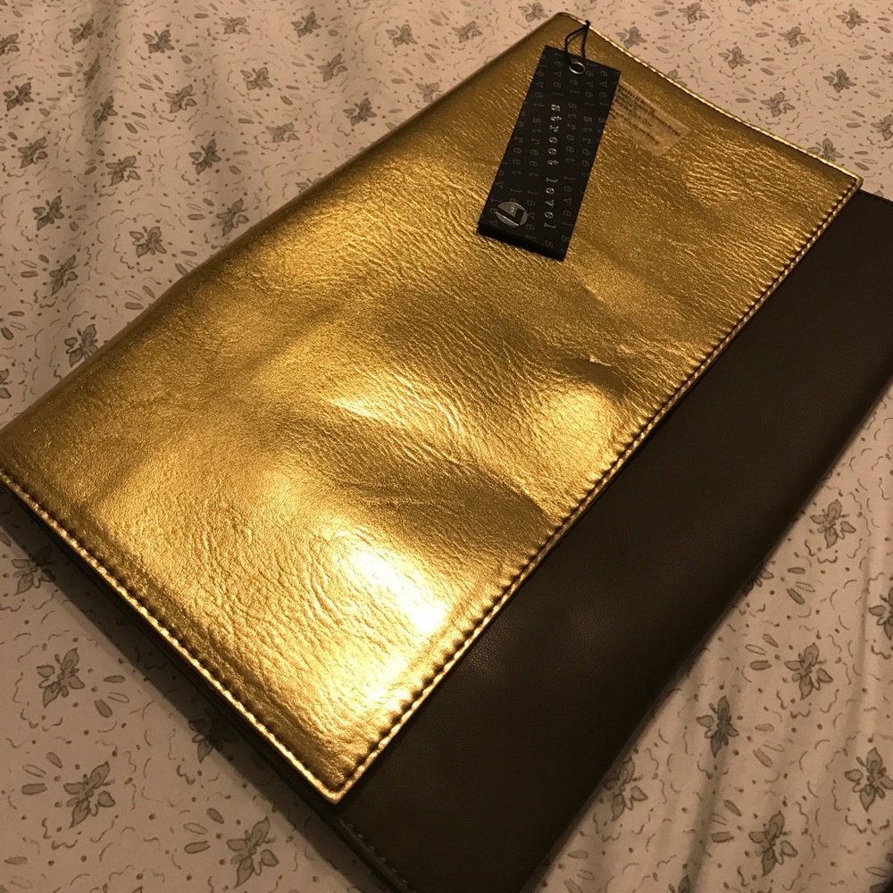 Gold and brown clutch
