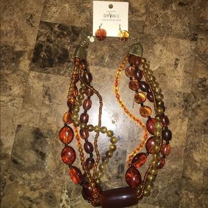 Women's nickel free free necklace & earring set