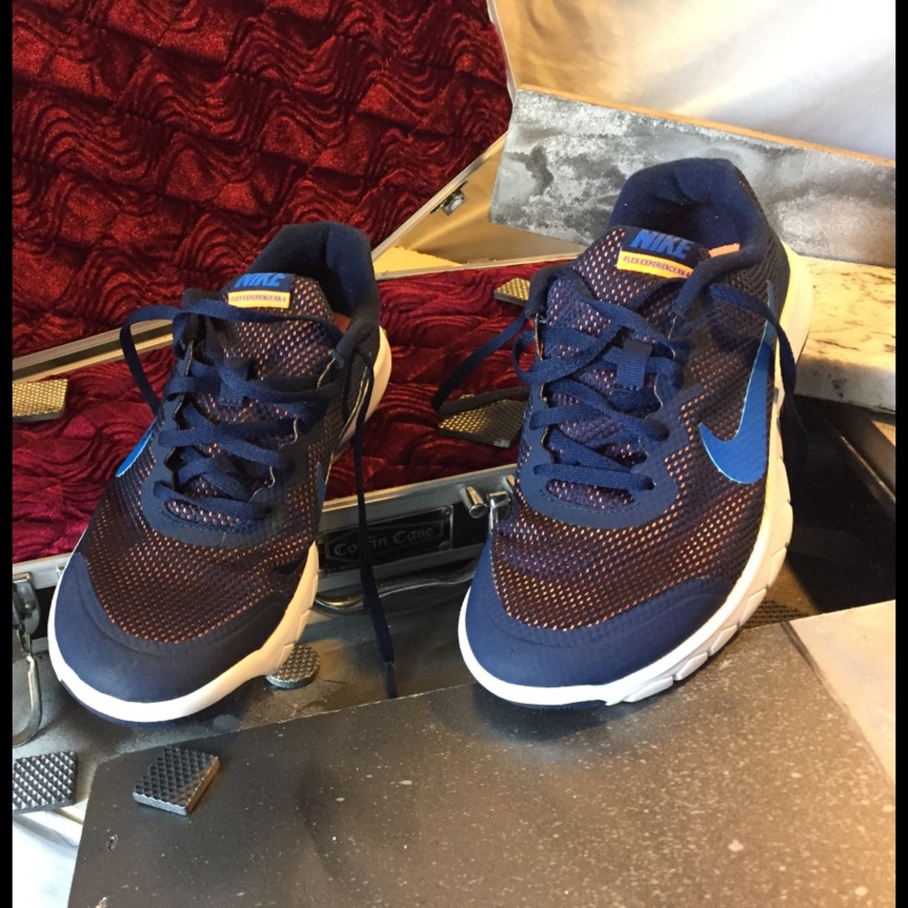 Nike Flex Experience RN4 Org & blue run shoes