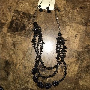 Women's nickel free free necklace & earring set