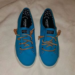 Teal Sperry shoes