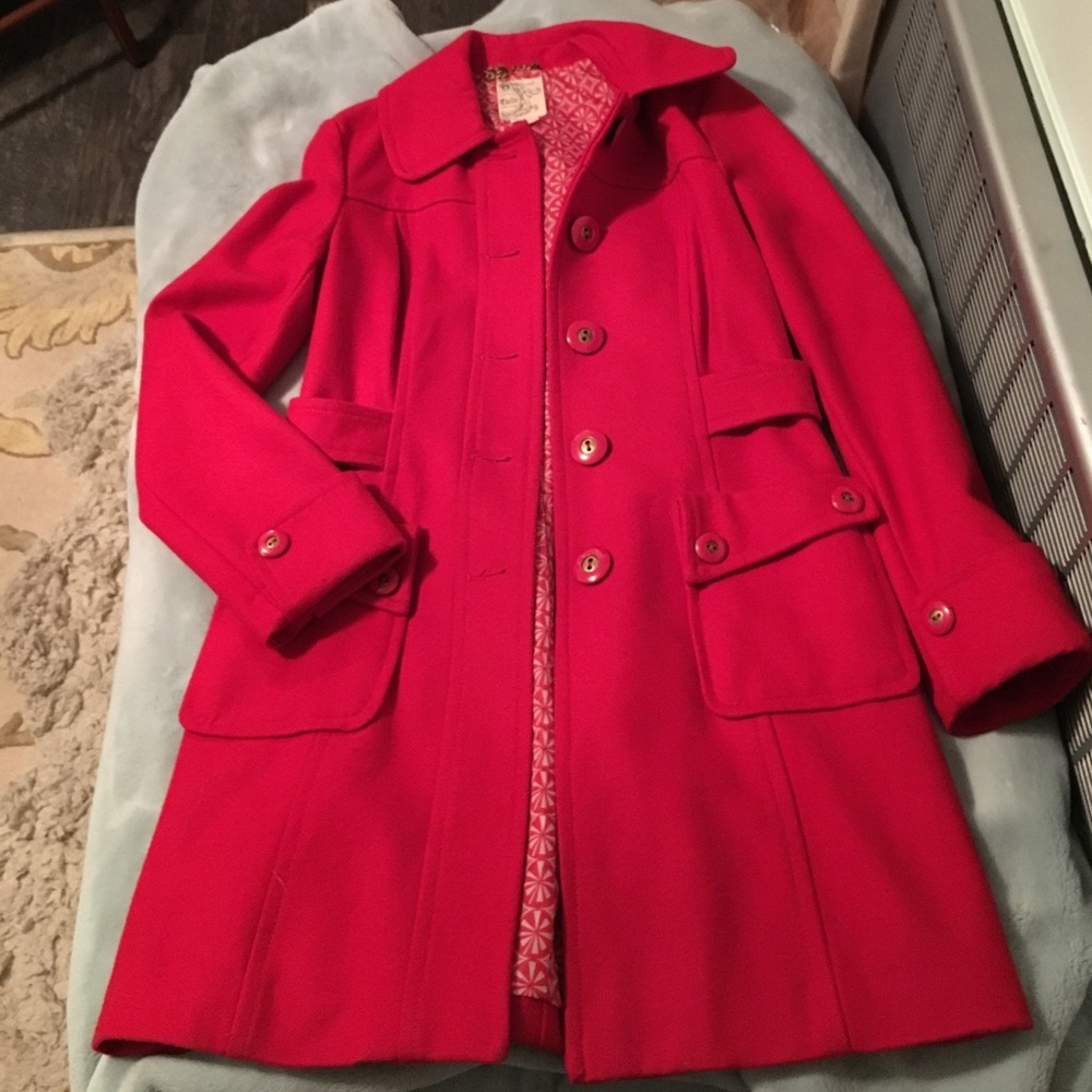 Tulle Wool Peacoat