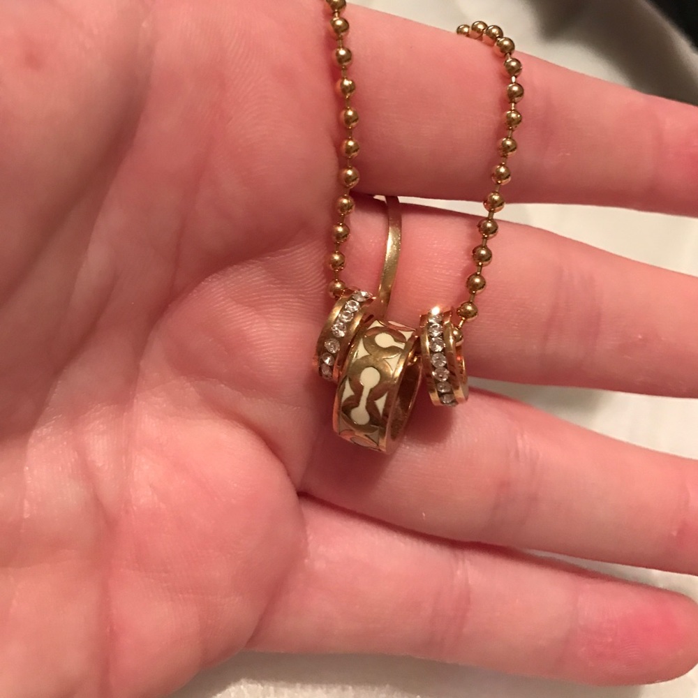 Coach 3 charm necklace
