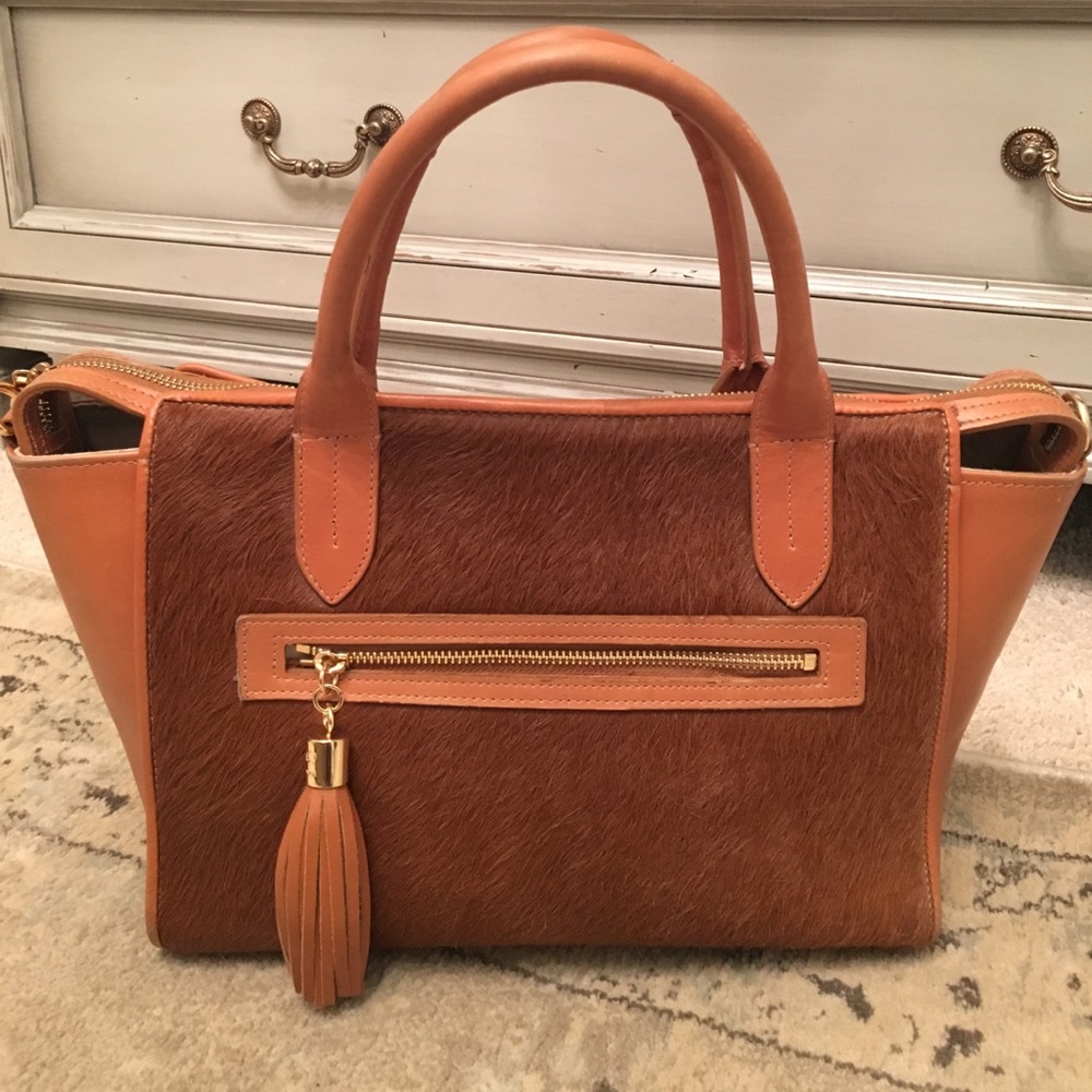 Gigi New York American Calf Hair Grace Satchel