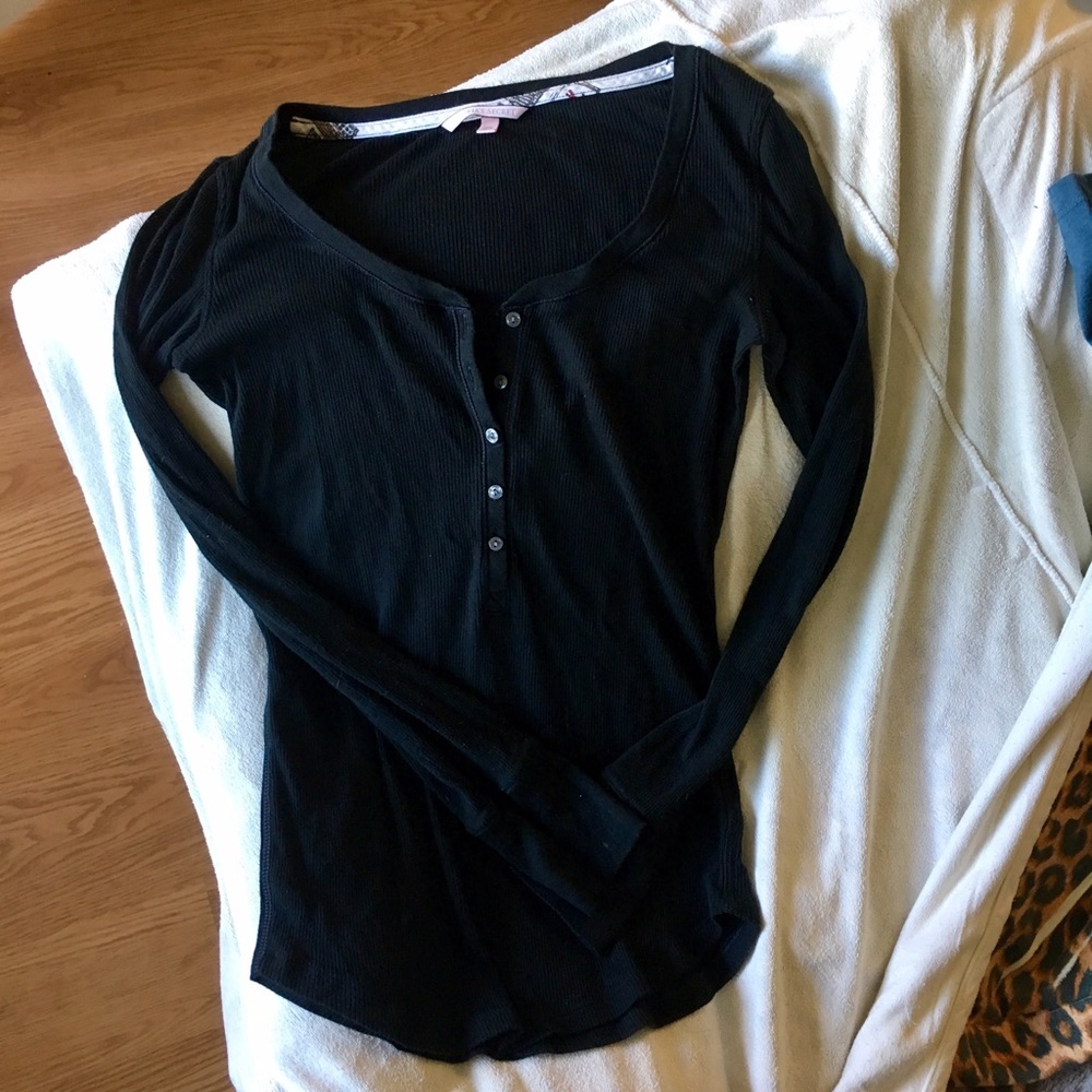 Victoria's Secret LongSleeve Henley Sleep Shirt XS