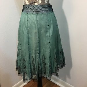 Sea foam green with black accents skirt