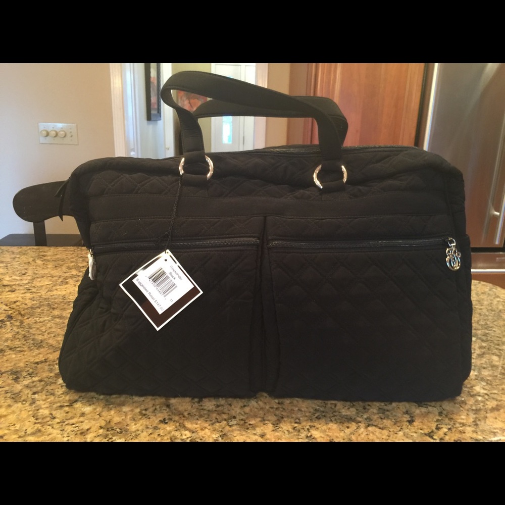 NWT Vera Bradley Black Weekender Bag.