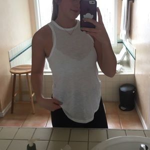 VS pink white halter top