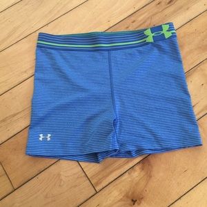 Blue stripped under armour spandex