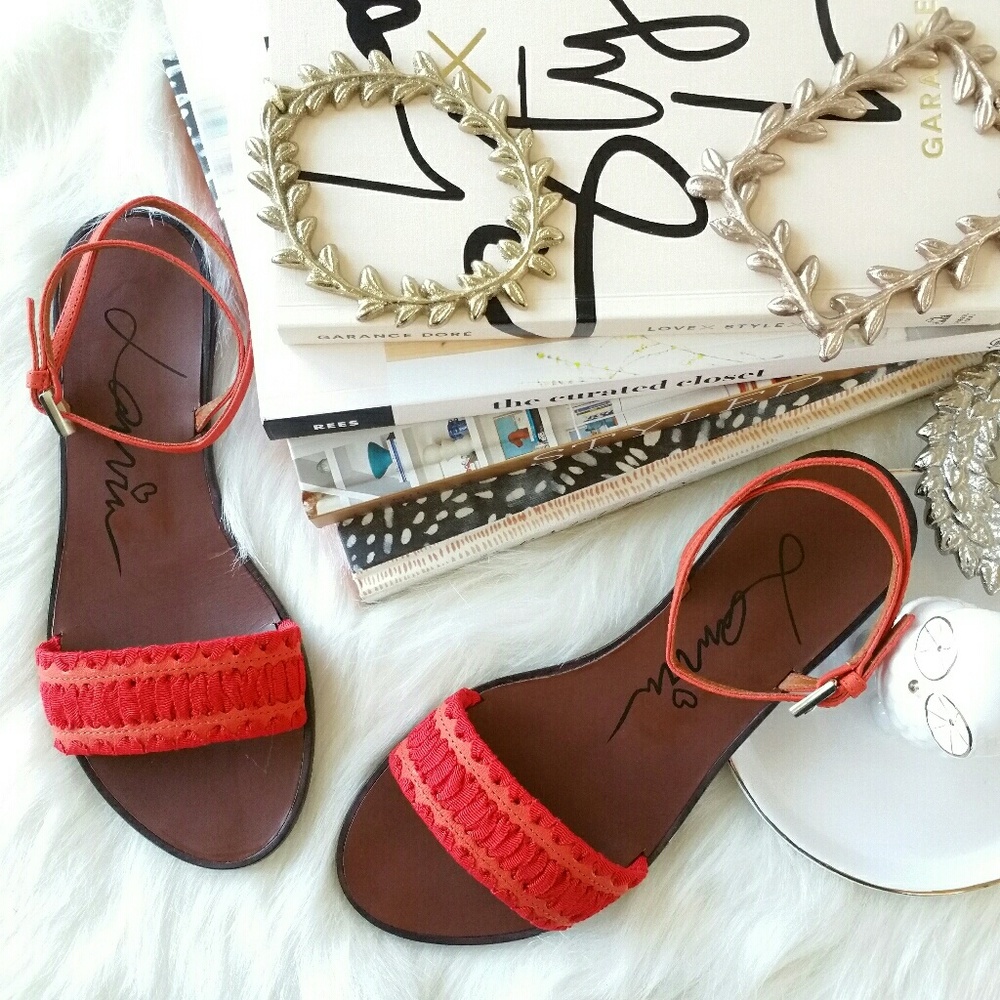 LANVIN sandals with straps in orange/red ⬇️⬇️⬇️ - Picture 1 of 3