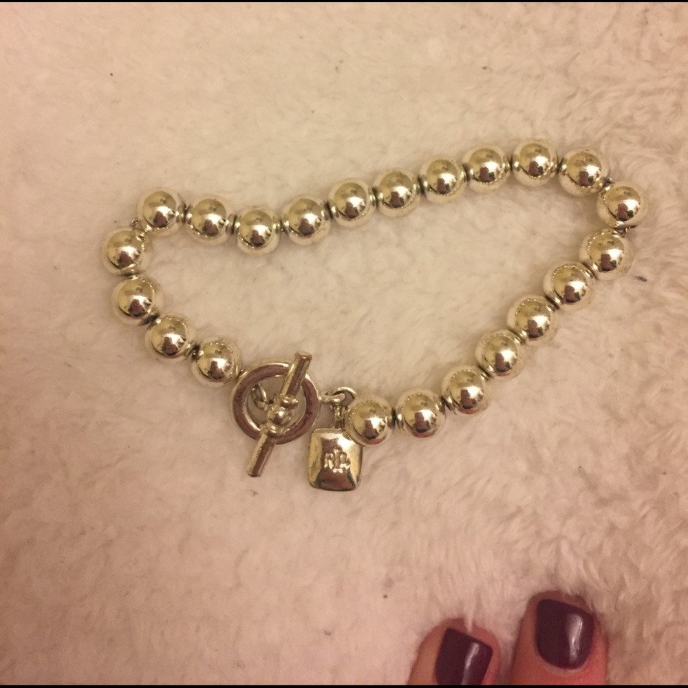 Ralph Lauren Silver Plated Ball Bracelet