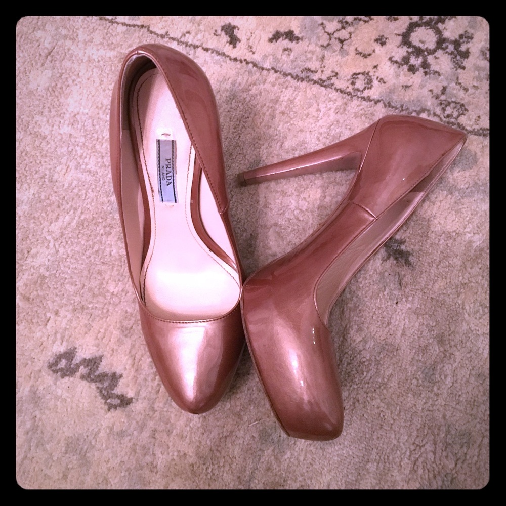 Rose Gold Prada Pumps