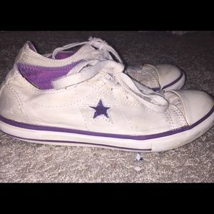 White/Purple Converse!
