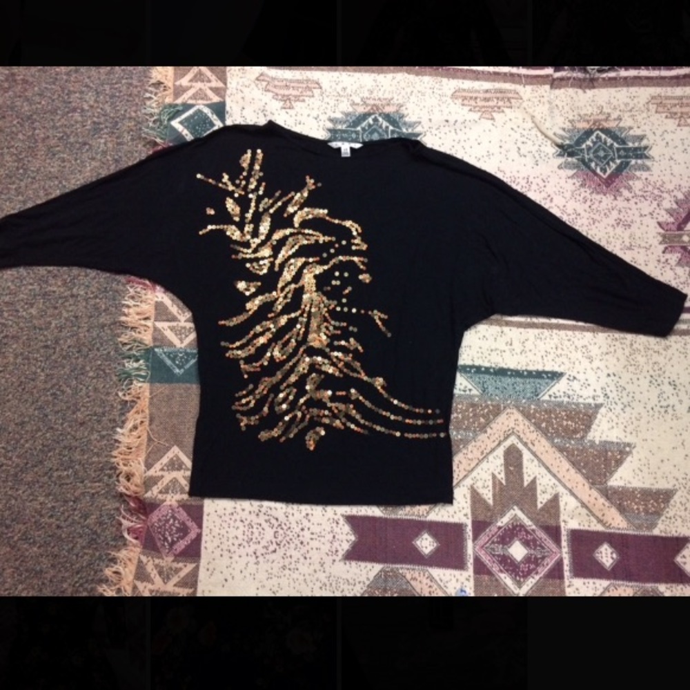 Black sequin shirt