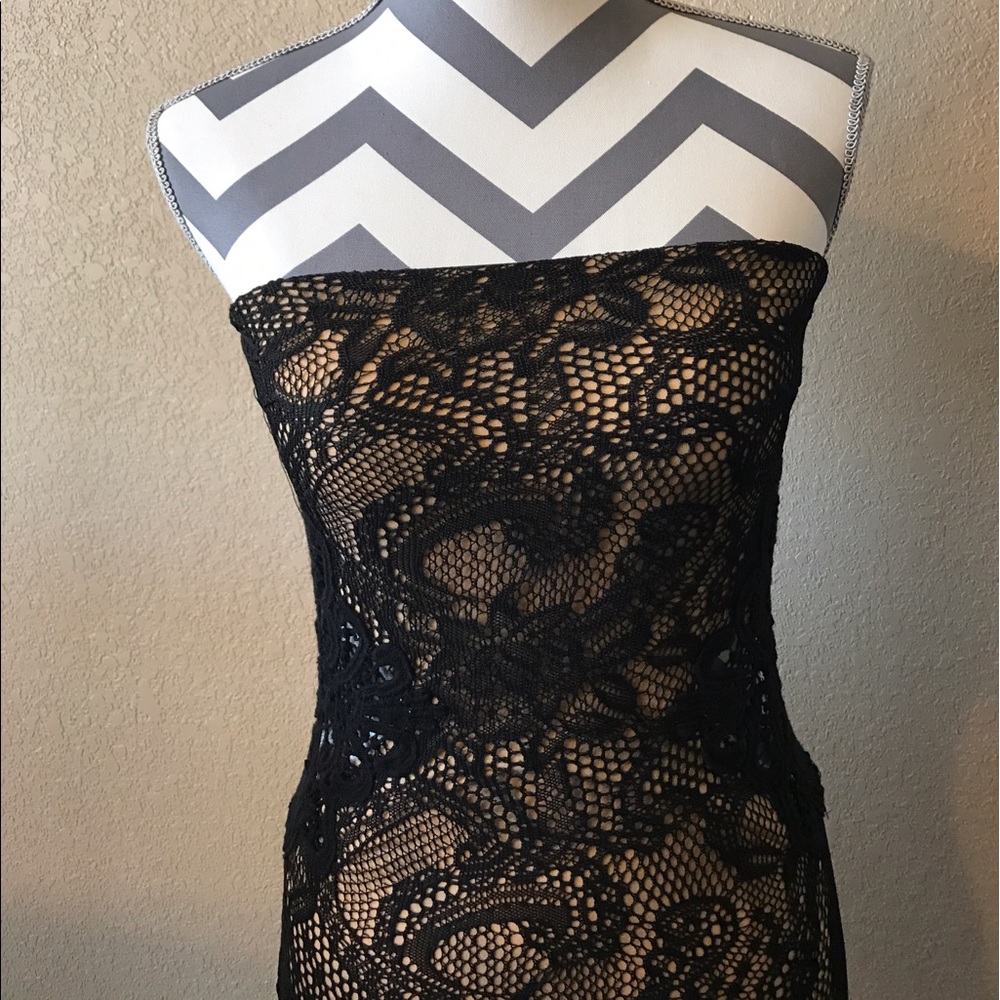 Little black dress with peek sides