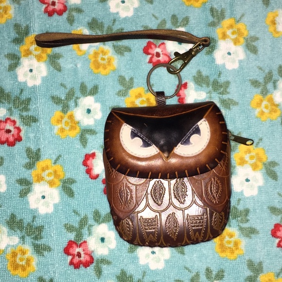 Super cute real leather owl coin purse/card holder - Picture 1 of 5
