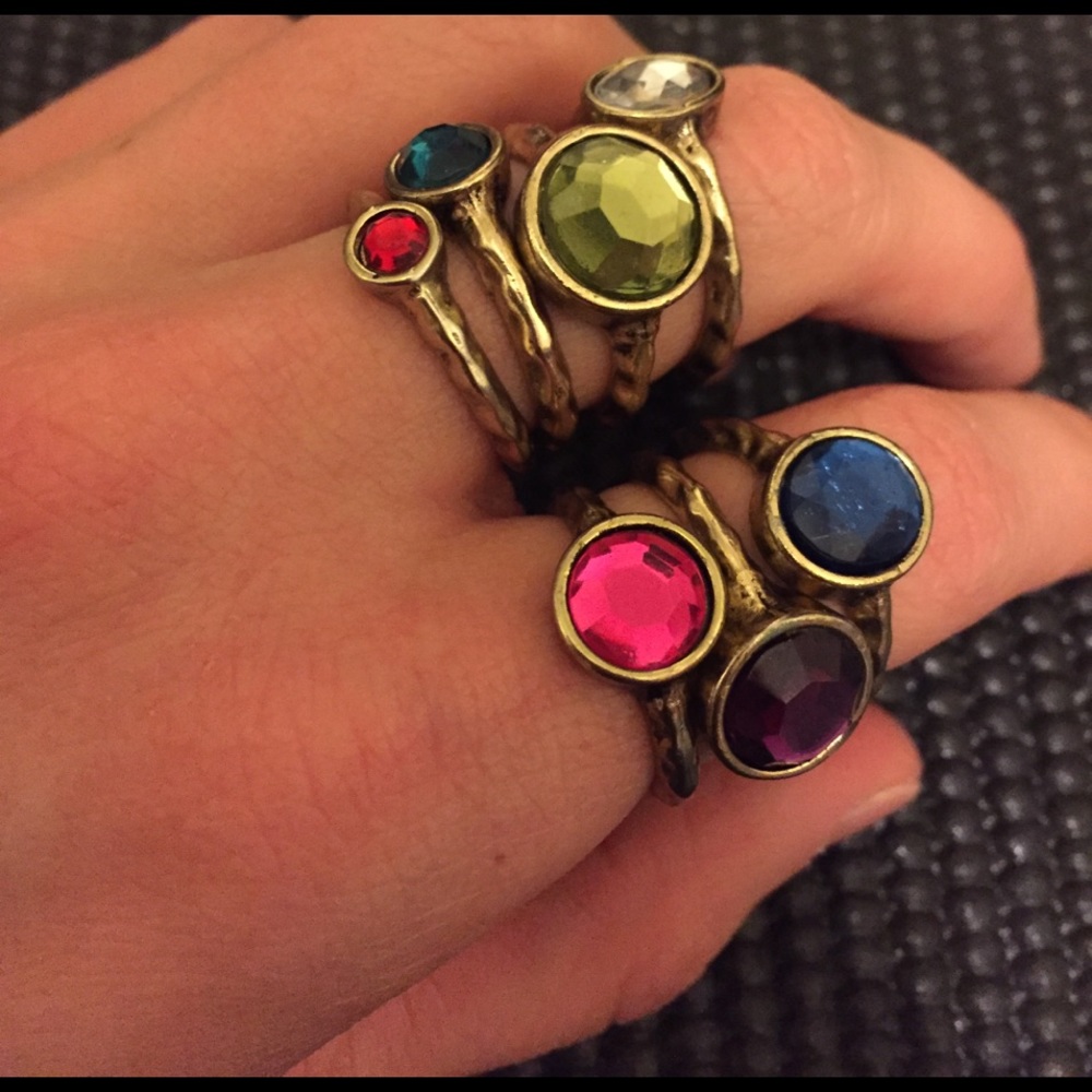 Stackable gem rings - Picture 2 of 2