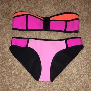 Pink & orange neoprene bikini
