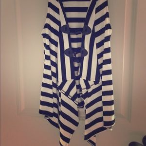Black & White Striped Vest Size Small