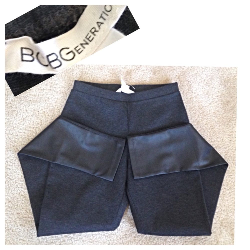 BCBG faux Leather Leggings