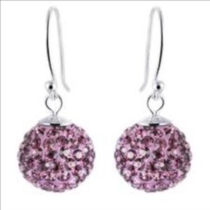 NWT dillards sterling collection pink ball earring
